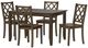 Emerald Home Harbor 5-Piece Brown Dining Set-0