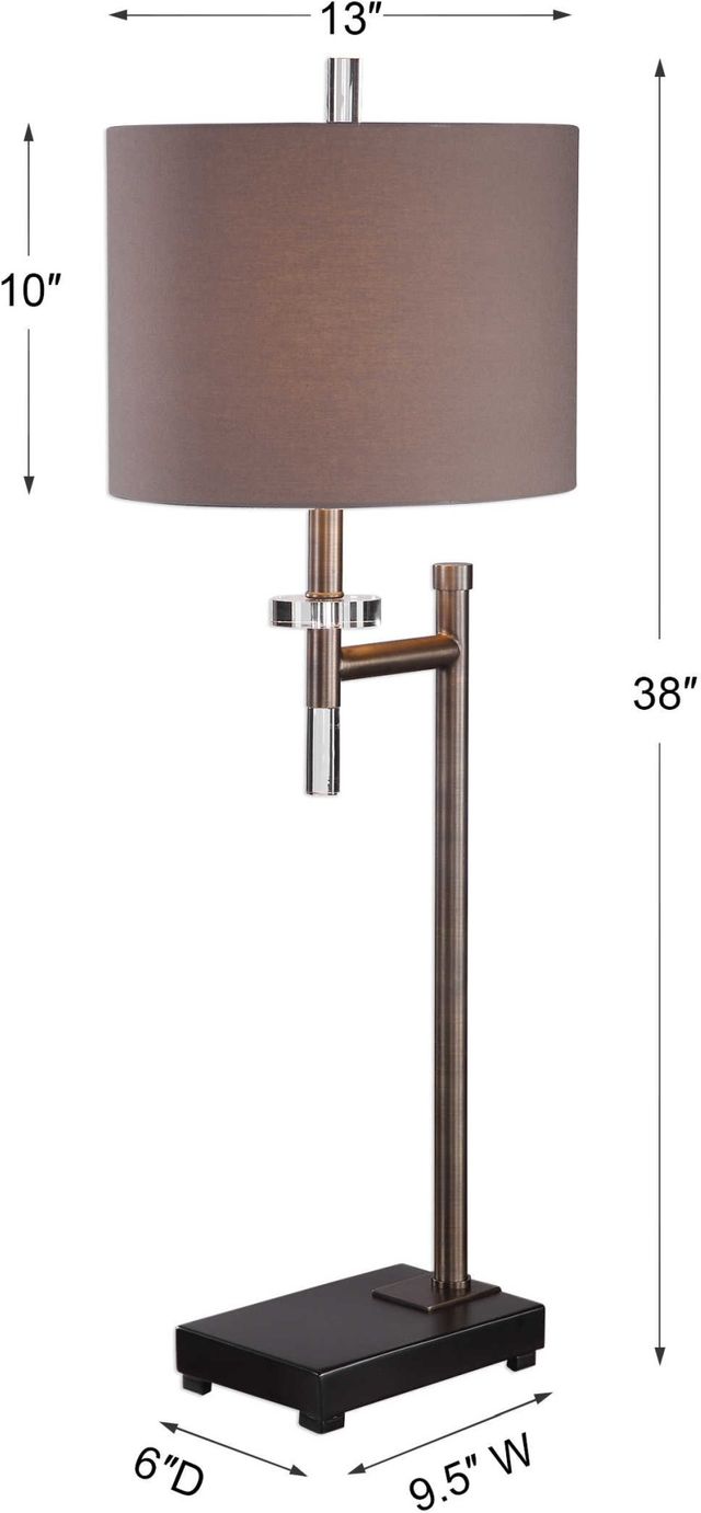 Uttermost by Billy Moon Oletha Dark Bronze Buffet Lamp-3