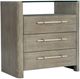 Hooker® Furniture Affinity Greige Sand-Blasted 3-Drawer Nightstand-0