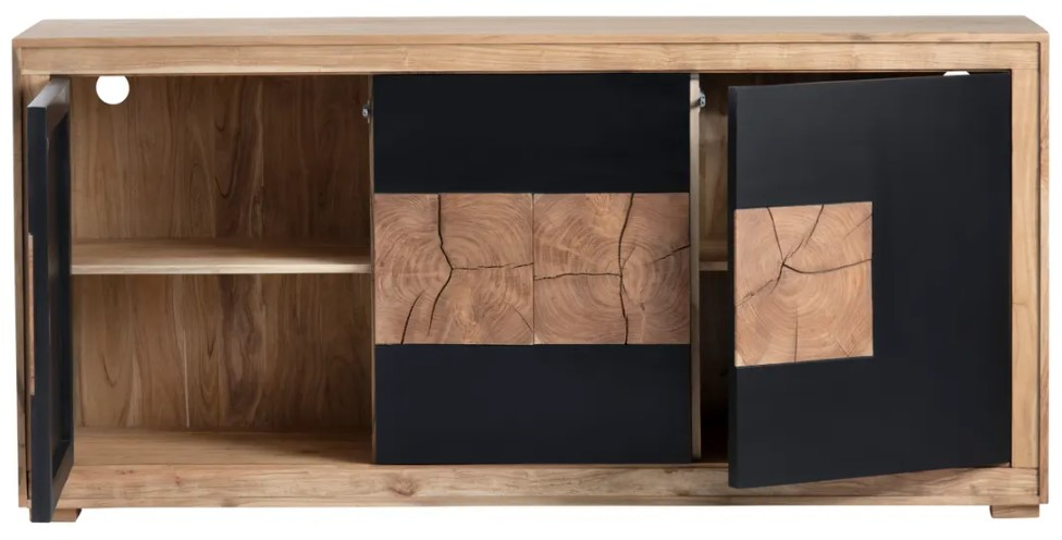 Crestview Collection Heartwood Media Credenza Sideboard - Thumbnail 4