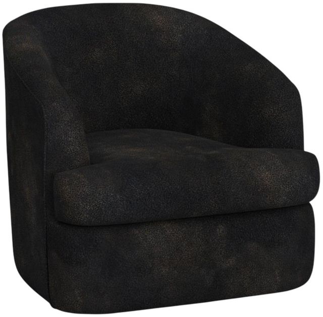 International Furniture Direct Tumbi Black Swivel Accent Chair-0