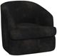 International Furniture Direct Tumbi Black Swivel Accent Chair-0