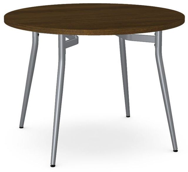 Amisco Customizable Alys 31" Round Table with 42" Walnut Veneer Top-0