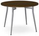 Amisco Customizable Alys 31" Round Table with 42" Walnut Veneer Top-0