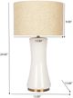 Northfield Living Cascade Beige/White Table Lamp with Golden Base-2