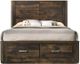ACME Furniture Elettra Rustic Walnut Queen Panel Bed with Storage-3