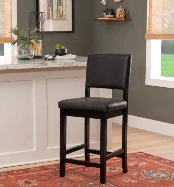 Linon Milano Black Counter Stool-1
