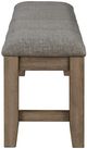 New Classic® Home Furnishings Harrisburg Gray/Walnut Dining Bench-3