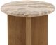 Dovetail Furniture Layna Beige Side Table with Natural Base-2