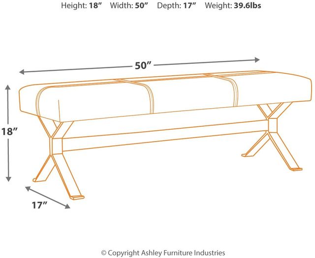 Signature Design by Ashley® Lariland Black Accent Bench-3