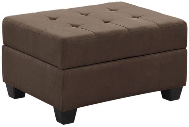 Homelegance® Maston Chocolate Storage Ottoman-0