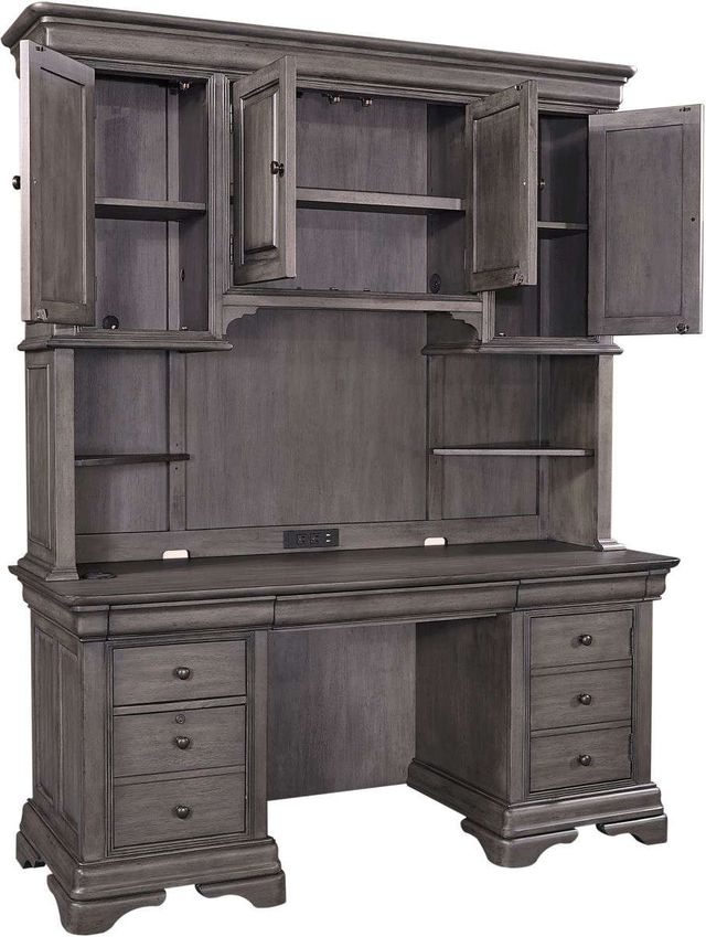 Aspenhome® Sinclair Ash Grey Credenza Hutch-2