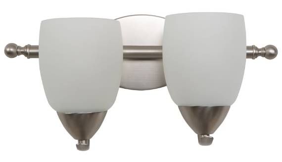 YHD Mirror Lake Brush Nickel 2-Light Vanity Lighting-3