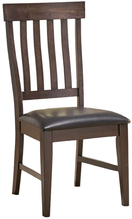 A-America® Bremerton Warm Gray Slatback Upholstered Dining Side Chair-0