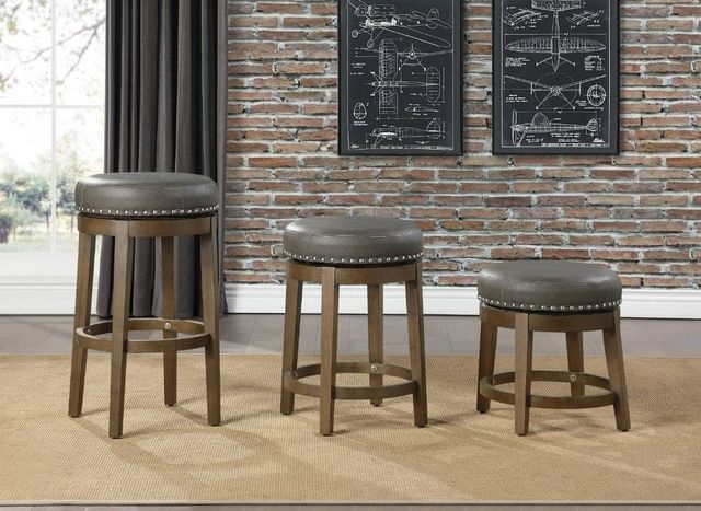Homelegance® Westby Brown/Gray Swivel Pub Height Stool-1