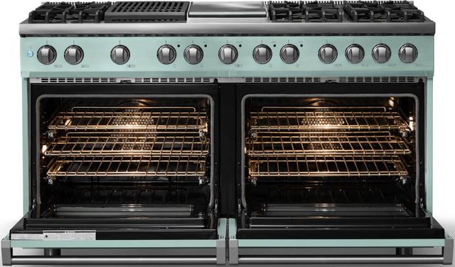 Viking® 5 Series 60" Splash Pro Style Dual Fuel (NG) Range with Polished Chrome Trim-1
