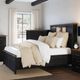 Jofran Inc. Madison County Vintage Black Queen Barn Door Platform Bed-1