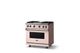 Viking® 5 Series 36" Blush Pro Style Gas (NG) Range with Polished Chrome Trim-2