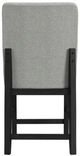 Elements International Portland Black/Gray 20" Counter Stool-4
