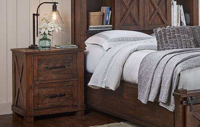 A-America® Sun Valley Rustic Timber Nightstand-3