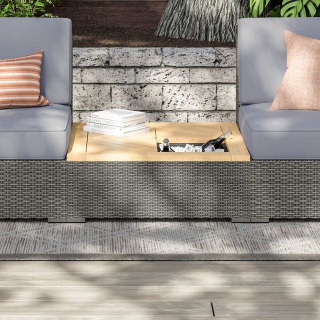homestyles® Boca Raton Brown Outdoor Coffee Table with Removable Top-3
