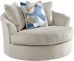 Benchcraft® Maxon Place Stone Oversized Swivel Accent Chair