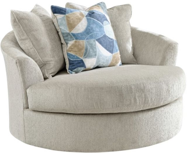 Benchcraft® Maxon Place Stone Oversized Swivel Accent Chair