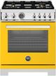 Bertazzoni Professional Series 30" Giallo Pro Style Dual Fuel Range-0