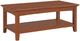 Whittier Wood® Furniture McKenzie Glazed Antique Cherry Rectangular Cocktail Table-0