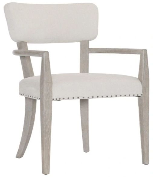 Bernhardt Albion Pewter/White Arm Chair-0