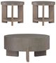 Liberty Furniture Affinity 3-Piece Gray Occasional Table with Dusty Taupe Base Set-0