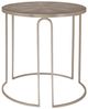 Century®  Monarch Thaxton Faux Shagreen Top End Table with Silver Leaf Base-0