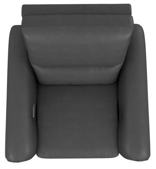 La-Z-Boy® Clybourn Navy Leather Power Reclining Chair with Headrest-6