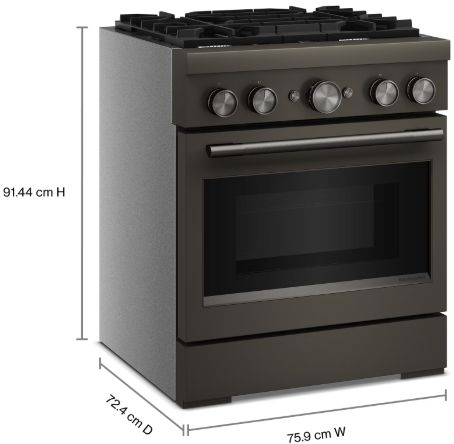 KitchenAid® Commercial Style 30" Agave Pro Style Dual Fuel Range with No Preheat Air Fry Mode-1