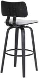 Armen Living Pico Light Gray/Black Swivel Counter Stool-3