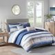 Olliix by Madison Park 8 Piece Blue King/California Marina Printed Seersucker Comforter and Coverlet Set Collection-4