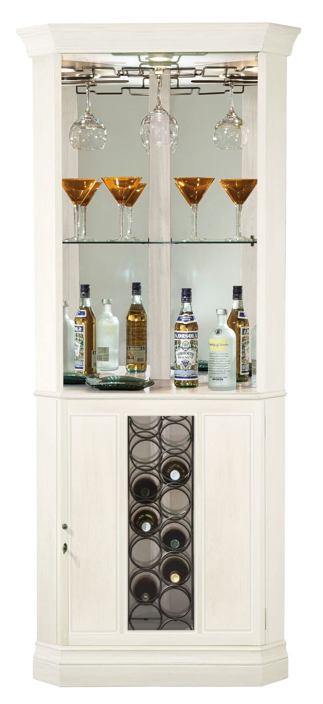 Howard Miller® Piedmont V Aged Linen Corner Wine & Bar Cabinet
