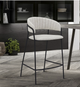 Armen Living Nara Black/Cream 26" Counter Stool-2