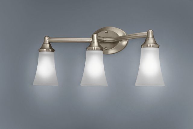 Moen® Eva™ Brushed Nickel Three Globe Bath Light-1