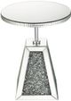 ACME Furniture Noralie Mirrored Accent Table with Faux Diamond-3