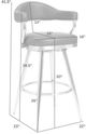 Armen Living Justin Brown/Java Brown Bar Stool-2