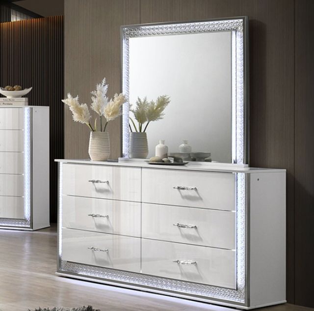 Furniture of America® Hazeline White Dresser -2