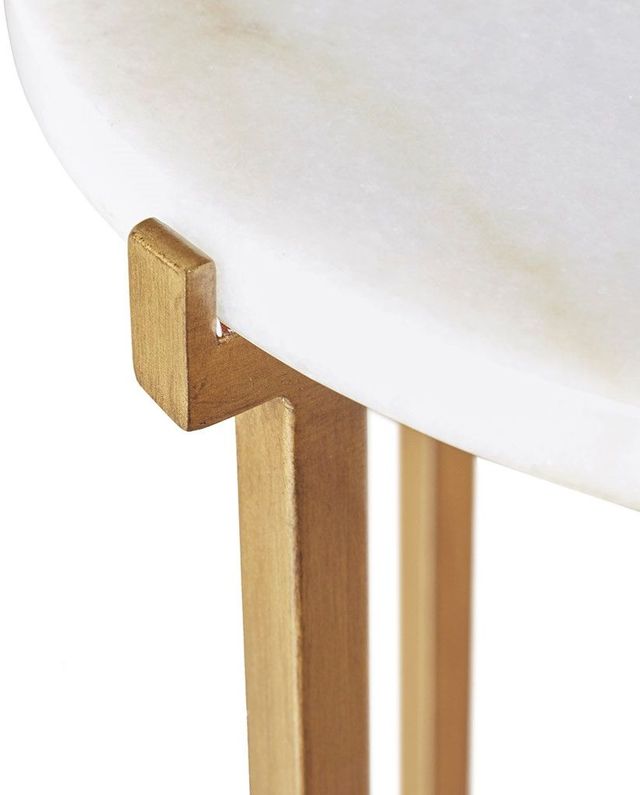 Olliix by Martha Stewart White/Bronze Annalee Accent Table-3
