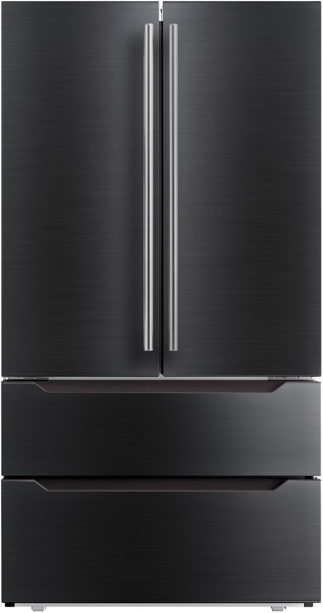Midea® 22.5 Cu. Ft. Black Stainless Steel Counter Depth French Door Refrigerator-1