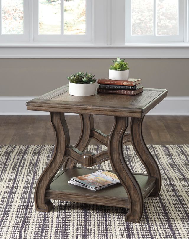 Signature Design by Ashley® Tanobay Gray Square End Table-1
