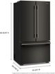 KitchenAid® 36" 24.8 Cu. Ft. Black Ore Counter Depth French Door Refrigerator with Internal Water Dispenser-2
