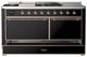 Ilve® Majestic III 60" Glossy Black Pro Style Dual Fuel Liquid Propane Range with Griddle and Copper Trim-2