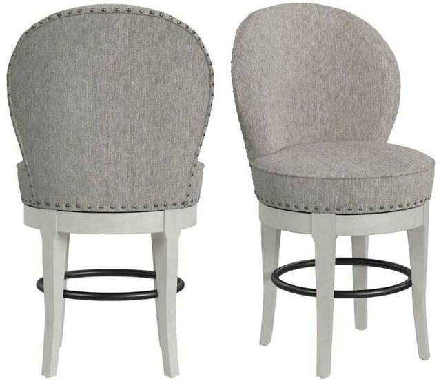 Elements International Westford Gray Swivel Counter Stool-1
