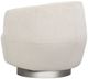 Fairfield® Customizable Dhalia Leather Swivel Chair with Nickel Metal Base-3