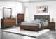 Monarch Specialties Inc. Grey/Walnut Queen Panel Bed-2